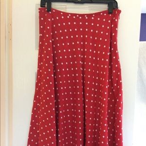 Red Skirt with White Polka dots